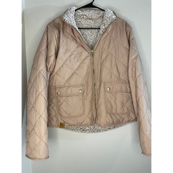 SIMPLY SOUTHERN REVERSIBLE JACKET CAMEL SIZE L - Picture 7 of 10